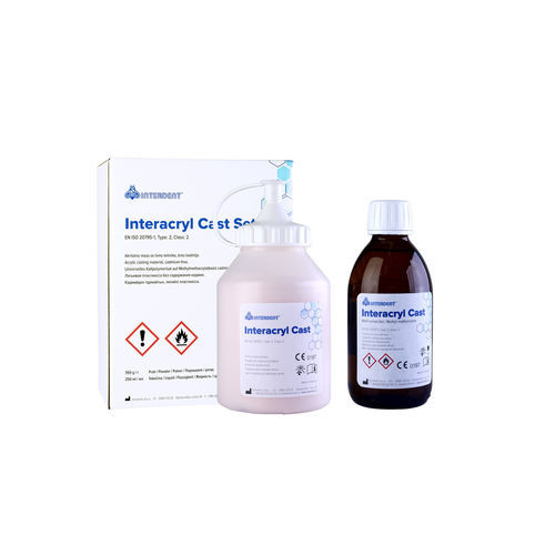 Materiale odontoiatrico in acrilico - INTERACRYL CAST - Interdent - per laboratorio odontotecnico / in polvere / liquido