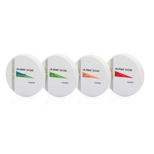 Materiale odontoiatrico in diossido di zirconio - IPS e.max ZirCAD® - Ivoclar Vivadent - per ponti dentali / per corone dentali / per ricostruzione dentale