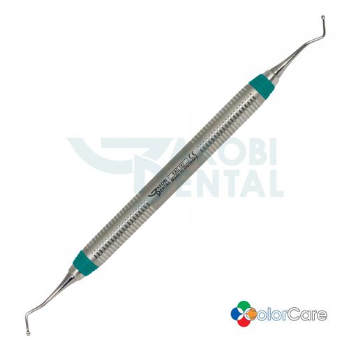 Escavatore odontoiatrico cucchiaio - EXC187 - Jakobi Dental GmbH - manica ColorCare / in acciaio inossidabile
