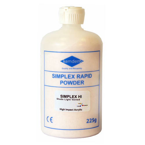 Materiale odontoiatrico in acrilico - SIMPLEX HI - KEMDENT ASSOCIATED DENTAL PRODUCTS LTD   - per laboratorio odontotecnico / in polvere