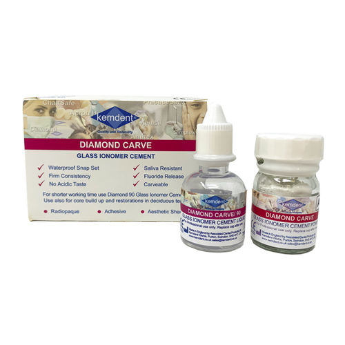 Adesivo dentale per otturazione canalare - DIAMOND CARVE A3  - KEMDENT ASSOCIATED DENTAL PRODUCTS LTD   - vetroionomero