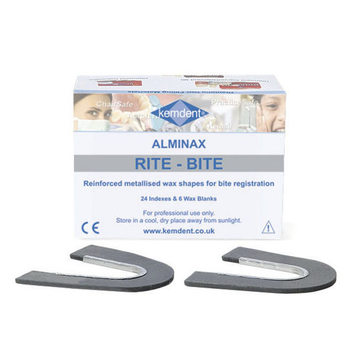 Materiale odontoiatrico cera - ALMINAX RITE BITE - KEMDENT ASSOCIATED DENTAL PRODUCTS LTD   - per ricostruzione dentale