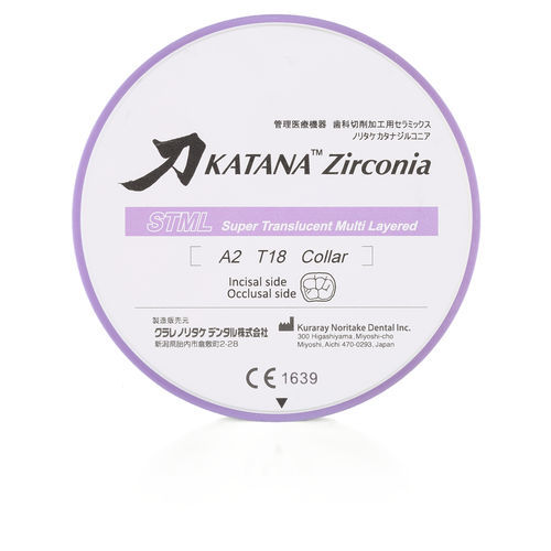 Materiale odontoiatrico in zircone - KATANA™ STML  - Kuraray Noritake Dental - per ricostruzione dentale / traslucido
