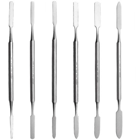 Spatola per cemento per otturazioni dentali - 675 series - MEDESY s.r.l.   - doppia / in acciaio inossidabile