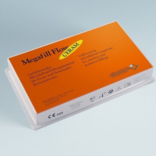 Materiale odontoiatrico in composito fluido - Megafill Flow CERAM - MEGADENTA Dentalprodukte GmbH   - in composito ibrido / per ricostruzione dentale / per restauro