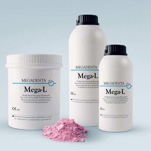 Materiale odontoiatrico in resina - MEGA-L - MEGADENTA Dentalprodukte GmbH   - per fabbricazione di dentiere / in polvere / liquido