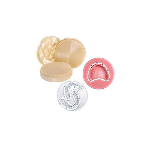 Materiale odontoiatrico CAD CAM - M-PM-Disc - Merz Dental GmbH   - in PMMA / per ponti dentali / per corone dentali