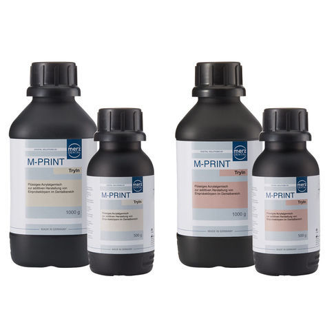 Materiale odontoiatrico in resina - M-PRINT TryIn - Merz Dental GmbH   - per ricostruzione dentale / per stampa 3D / monocromatico