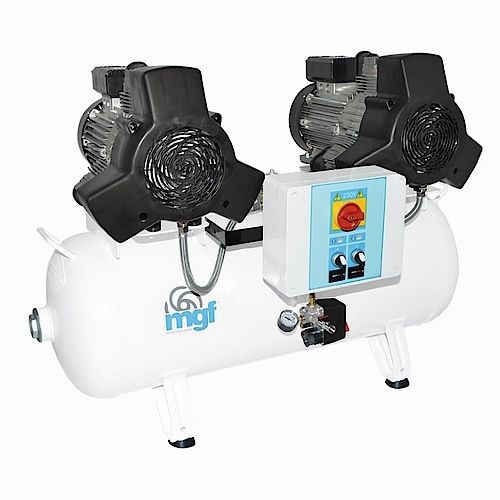 Compressore medico - 100/30 TANDEM PRIME S - MGF Compressors - per odontoiatria / 6 postazioni / senza olio