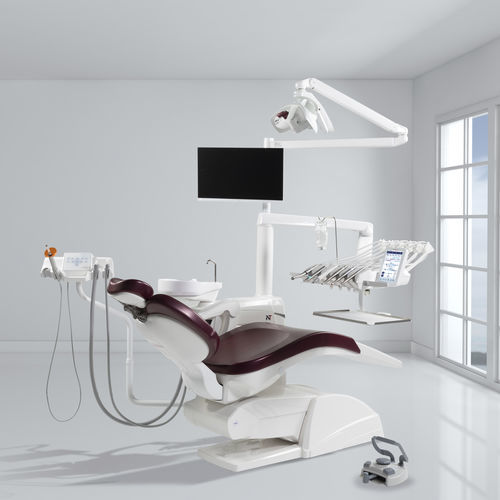 Riunito odontoiatrico con poggiatesta flessibile - NT - Miglionico - compatto / con monitor / con sistema di igiene