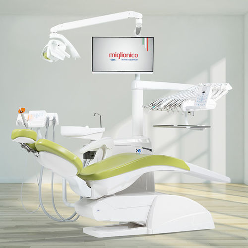 Riunito odontoiatrico con poltrona - NG - Miglionico - con poggiatesta flessibile / con monitor / con sistema di igiene