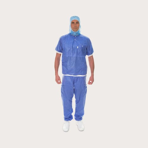 Completo medico pantalone-casacca unisex - BARRIER® Clean Air - Mölnlycke Health Care - in poliestere / in cotone / blu