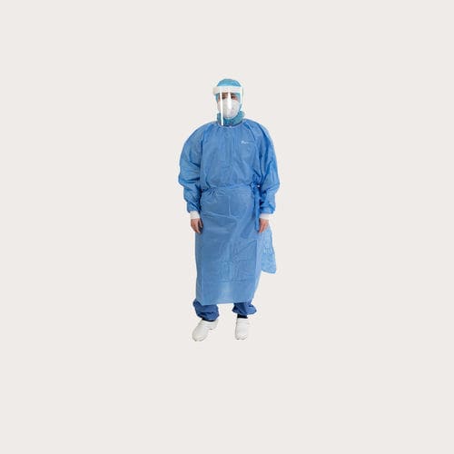 Camice chirurgico unisex - BARRIER® - Mölnlycke Health Care - traspirante / blu / giallo