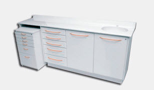 Armadio contenitore - 011 - MULTY-DENT S.A.   - per strumenti odontoiatrici / per clinica odontoiatrica / con lavandino