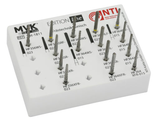 Fresa per laboratorio dentale - Konus-Set - MVK-line - in diamante / per rettifica / conica