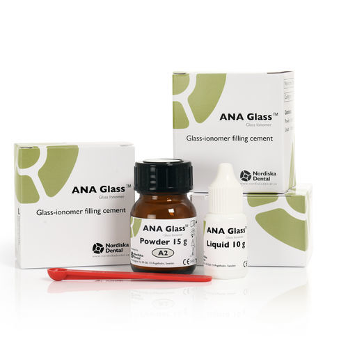 Materiale odontoiatrico vetroionomero - ANA Glass™ - Nordiska Dental AB   - per ricostruzione dentale / in polvere / liquido