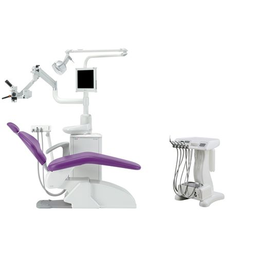 Riunito odontoiatrico compatto - Universal ML Cart - O.M.S. S.p.A. OFFICINE MECCANICHE SPECIALIZZATE   - con monitor / con portastrumenti / con illuminazione LED
