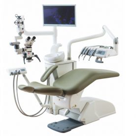 Riunito odontoiatrico con monitor - Universal ML - O.M.S. S.p.A. OFFICINE MECCANICHE SPECIALIZZATE   - con portastrumenti