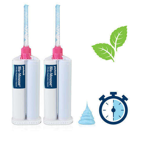 Materiale odontoiatrico in vinile polisilossano - Blu-Mousse® Peppermint Super-Fast - Parkell Inc.   - per portaimpronte