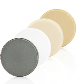 Materiale odontoiatrico in zircone - Planmeca - cera / in PMMA / in zirconio