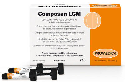 Materiale odontoiatrico in composito ibrido - Composan LCM - Promedica Dental Material GmbH   - per corone dentali / per inlay / per otturazione canalare