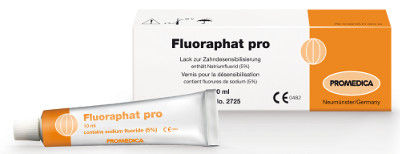 Materiale odontoiatrico in vernice al fluoro - Fluoraphat pro - Promedica Dental Material GmbH   - per sigillatura canalare / bianco / trasparente