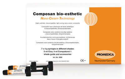 Materiale odontoiatrico in composito - Composan bio-esthetic - Promedica Dental Material GmbH   - per ricostruzione dentale / per denti anteriori / traslucido
