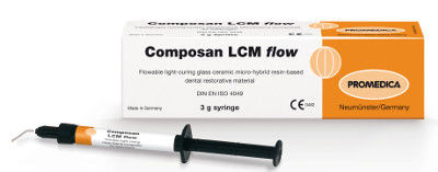 Materiale odontoiatrico in resina - Composan LCM flow - Promedica Dental Material GmbH   - ibrido / per ricostruzione dentale / ad alta traslucidità