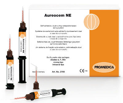 Adesivo dentale per ponti dentali - Aureocem NE - Promedica Dental Material GmbH   - per corone dentali / per inlay / per onlay