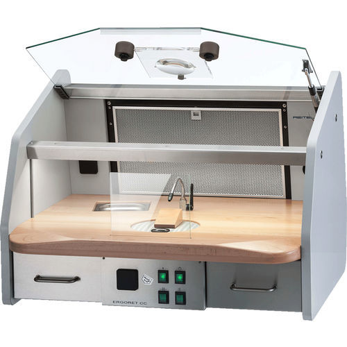 Postazione di lavoro per laboratorio odontotecnico con illuminazione - 14803100 - REITEL Feinwerktechnik - da banco / in acciaio inossidabile