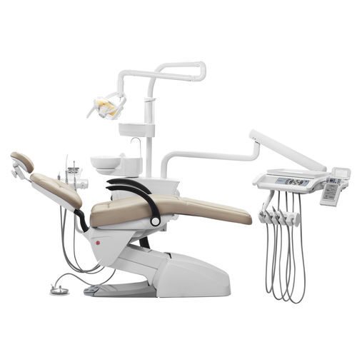 Riunito odontoiatrico con poltrona - CARE-11 D - Runyes Medical Instrument Co., Ltd. - con monitor / con portastrumenti / con illuminazione