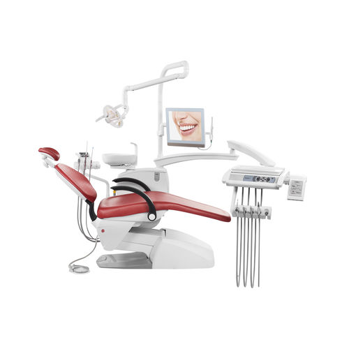 Riunito odontoiatrico con poltrona - CARE-22 D - Runyes Medical Instrument Co., Ltd. - con monitor / con portastrumenti / con illuminazione