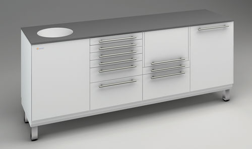 Armadio contenitore - CF - SARATOGA - per strumenti odontoiatrici / per clinica odontoiatrica / con lavandino