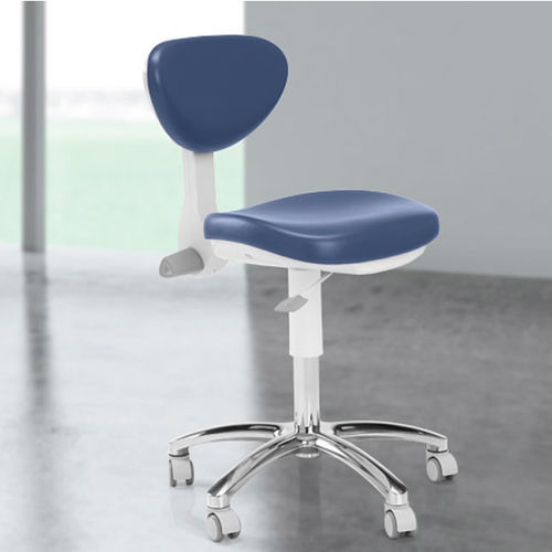 Sgabello per studio odontoiatrico - T7 - Stern Weber - ad altezza regolabile / con rotelle / con schienale