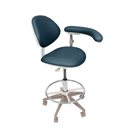 Sgabello per studio odontoiatrico - DELUXE ASSISTANT - Summit Dental Systems   - ad altezza regolabile / con braccioli / con schienale