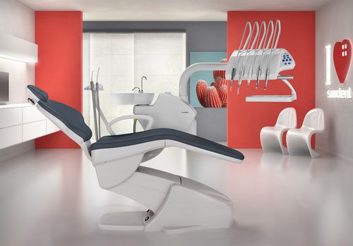 Riunito odontoiatrico con portastrumenti - Friend Easy - SWIDENT - con illuminazione