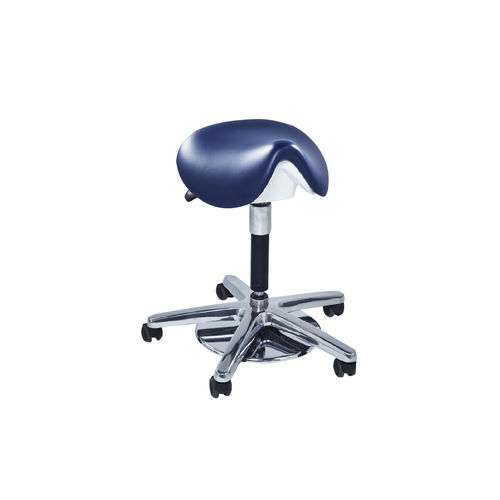 Sgabello per struttura sanitaria - ERGO S - TECNODENT - basculante / con rotelle / a forma di sella