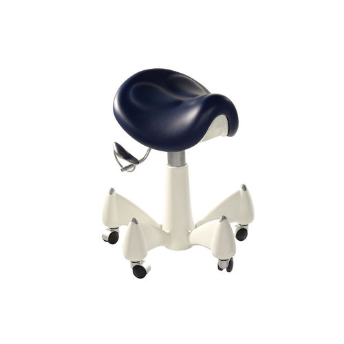 Sgabello per struttura sanitaria - PLUTO LE - TECNODENT - basculante / con rotelle / con schienale regolabile