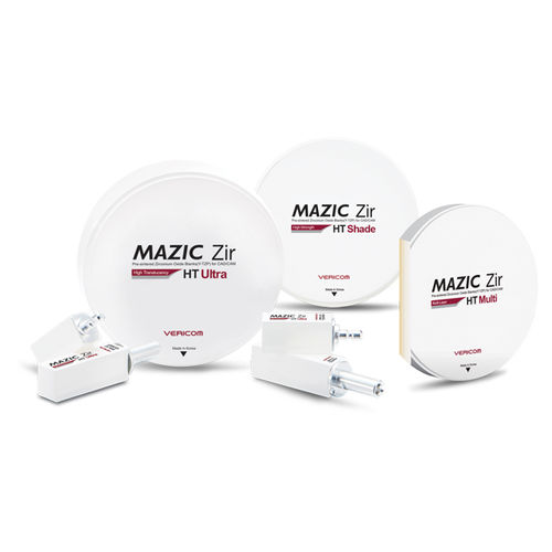 Materiale odontoiatrico in zirconio - MAZIC Zir - VERICOM Co., Ltd.   - per inlay / per faccette dentali / CAD CAM