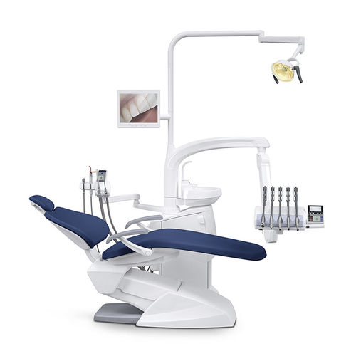 Riunito odontoiatrico compatto - V586 - Suzhou Victor Medical Equipment - con monitor / con portastrumenti / con illuminazione