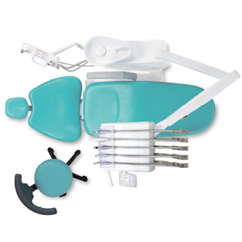 Riunito odontoiatrico con poltrona idraulica - V300 - Suzhou Victor Medical Equipment - con portastrumenti