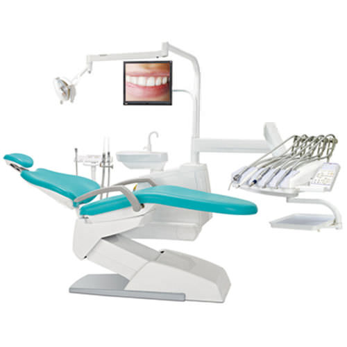 Riunito odontoiatrico con poltrona - V200 - Suzhou Victor Medical Equipment - con monitor / con portastrumenti / con illuminazione