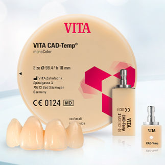 Materiale odontoiatrico in zircone - CAD-Temp® - VITA Zahnfabrik H. Rauter GmbH & Co.KG   - per ricostruzione dentale / CAD CAM / monocromatico