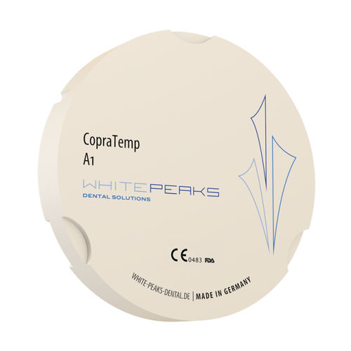 Materiale odontoiatrico in PMMA - CopraTemp 95 - Whitepeaks Dental Solutions GmbH - per ricostruzione dentale / per corone dentali / per ponti dentali