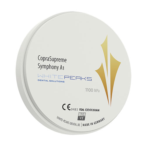 Materiale odontoiatrico in zircone - CopraSupreme Symphony 98 - Whitepeaks Dental Solutions GmbH - per ricostruzione dentale / per denti posteriori / per denti anteriori
