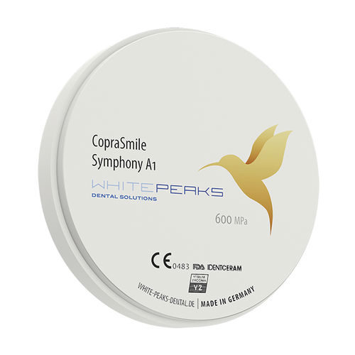 Materiale odontoiatrico in zircone - CopraSmile Symphony 98 - Whitepeaks Dental Solutions GmbH - per ricostruzione dentale / per denti posteriori / per denti anteriori