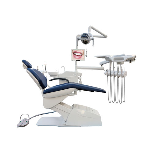 Riunito odontoiatrico con poltrona elettromeccanica - EVERSUN S2308 - Sinol Dental Limited - con poggiatesta flessibile / con monitor / con sistema di igiene