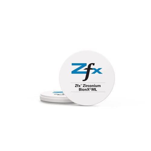 Materiale odontoiatrico in zirconio - BionX ML - Zfx GmbH - per ponti dentali / per corone dentali / per inlay