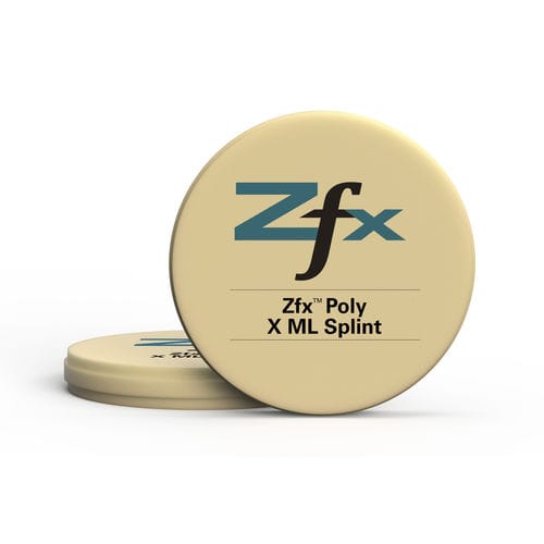 Materiale odontoiatrico in PMMA - Poly X ML Splint - Zfx GmbH - per ponti dentali / per corone dentali / solido