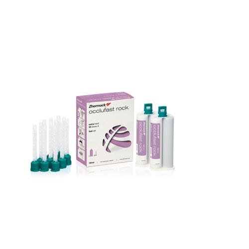 Materiale odontoiatrico in silicone - Occlufast Rock - Zhermack - per portaimpronte / ortodontico / di fresatura